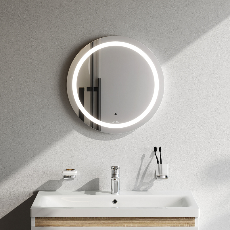 Зеркало с подсветкой в ванную круглое 50 AM.PM X-Joy M85AMOX0501WG сенсорное