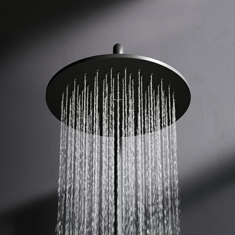 Душевая система AM.PM Gem F0790022 стойка с тропическим душем, черная