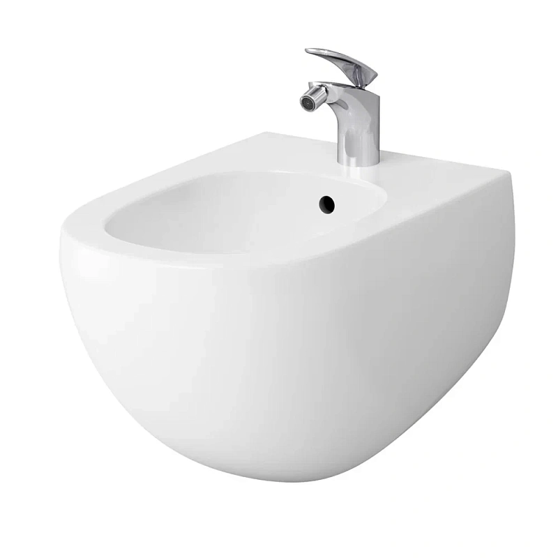 Биде подвесное AM.PM Sensation C303411WH белый глянец + смеситель хром