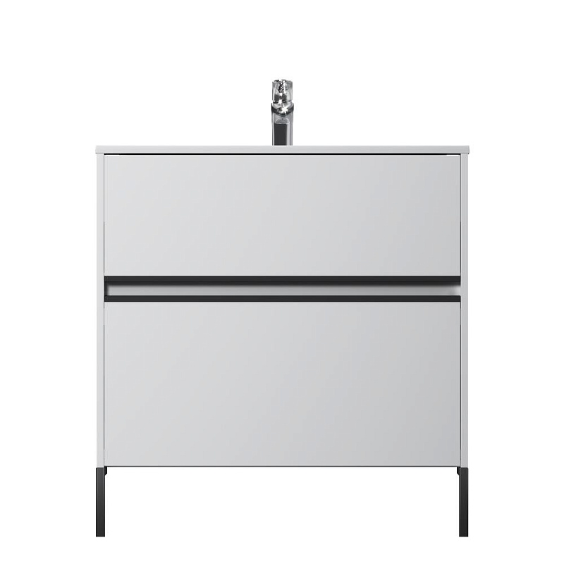 Тумба под раковину 80 AM.PM Sense M7BFUX0802WG подвесная/напольная на ножках, белый глянец