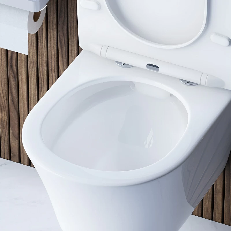 Унитаз подвесной Damixa Skyline DX35C1700SC безободковый с сиденьем микролифт, белый