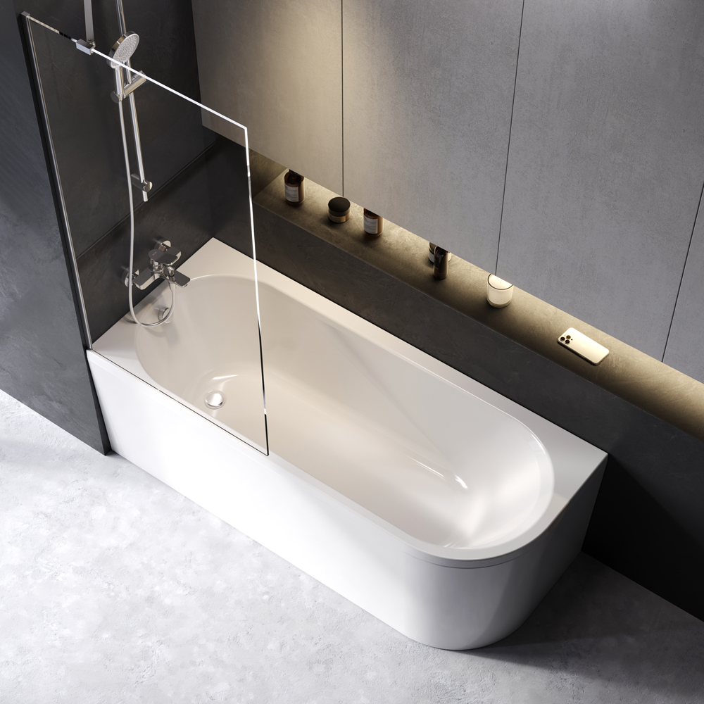 Ванна акриловая, угловая, левосторонняя 170x70 см X-Joy W94A-170L70W-A, Белый