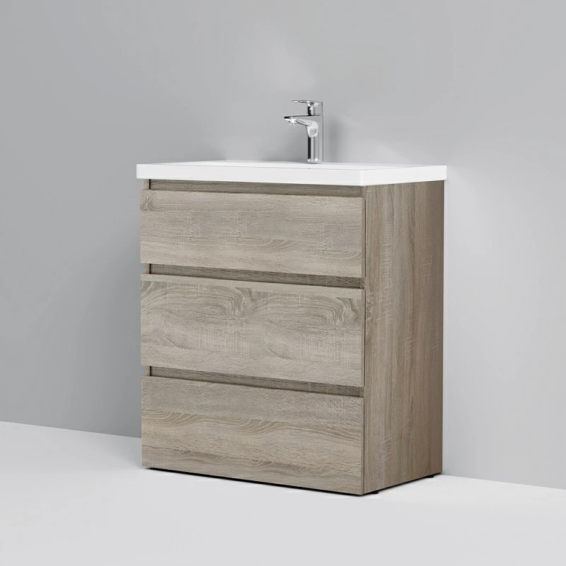 Тумба под раковину 75 AM.PM Gem S M91FSX0752OF напольная под дерево светлый дуб