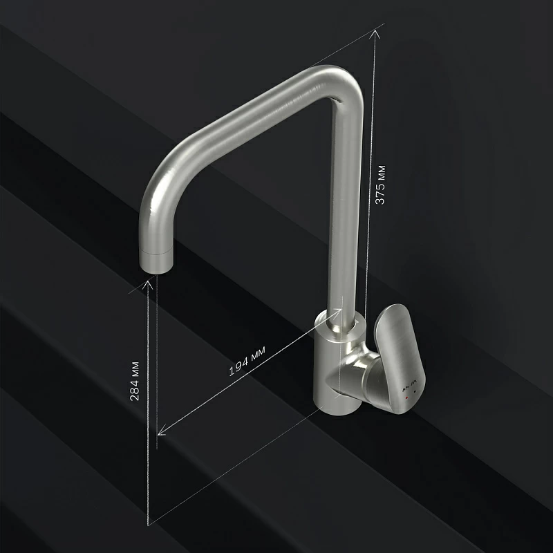 Смеситель для кухни AM.PM Like F8006011 высокий, сатин