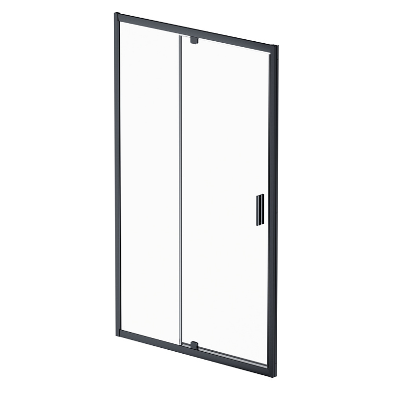 Душевая перегородка с дверью 120x195 AM.PM Gem W90G-120-1P-BT прозрачное стекло, профиль черный матовый