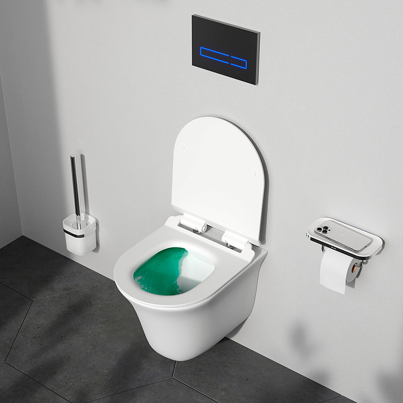 Унитаз подвесной AM.PM Force C9F1700LMSC безободковый с сиденьем микролифт, белый