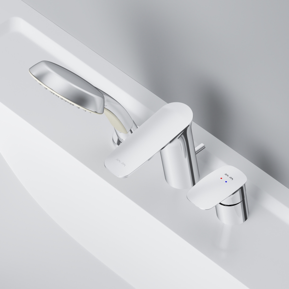 Смеситель на борт ванны, трёхсекционный Inspire V2.0 F50A01300, Хром