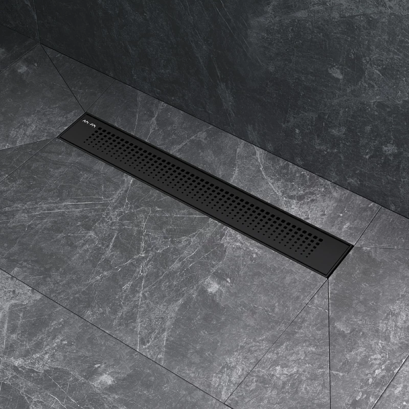 Душевой трап (лоток) 50 AM.PM PrimeFlow W02SC-P11-050-01BM комбинированный затвор с черной матовой решеткой