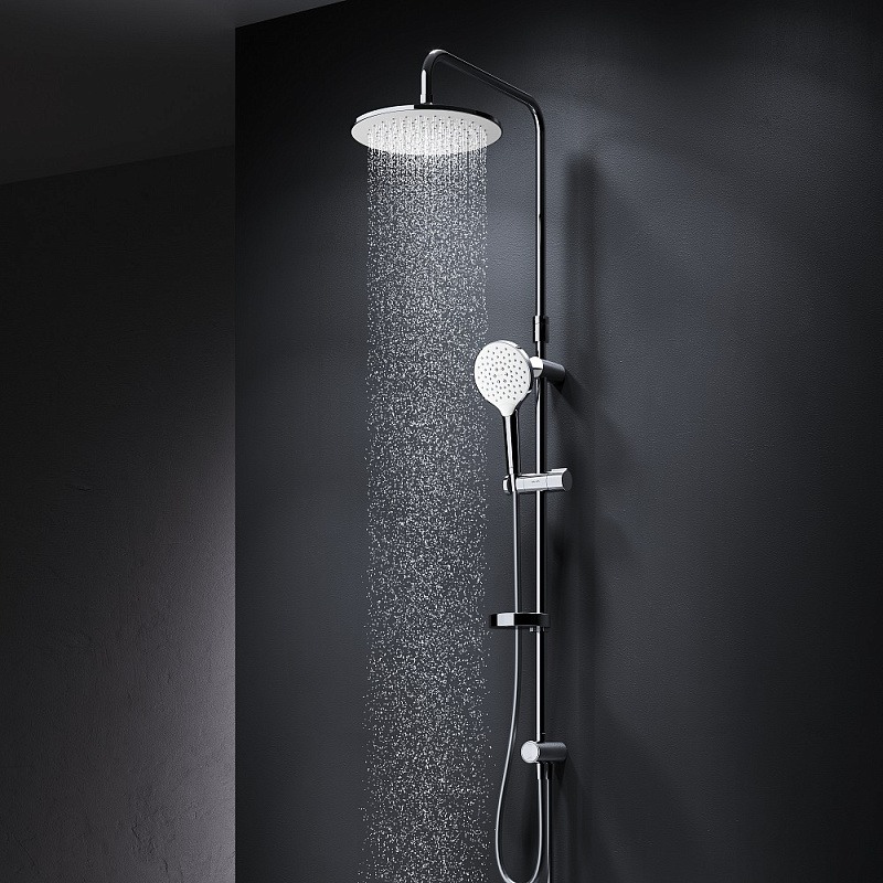 Душевая система AM.PM Like F0780064 стойка с тропическим душем, хром