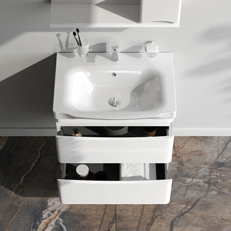 Тумба под раковину 65 AM.PM Like M80FHX0652WG подвесная белый глянец