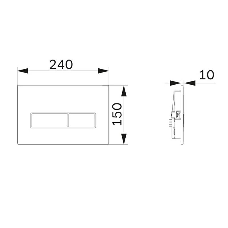Клавиша смыва для инсталляции AM.PM ErgoFit М I110351 механическая хром