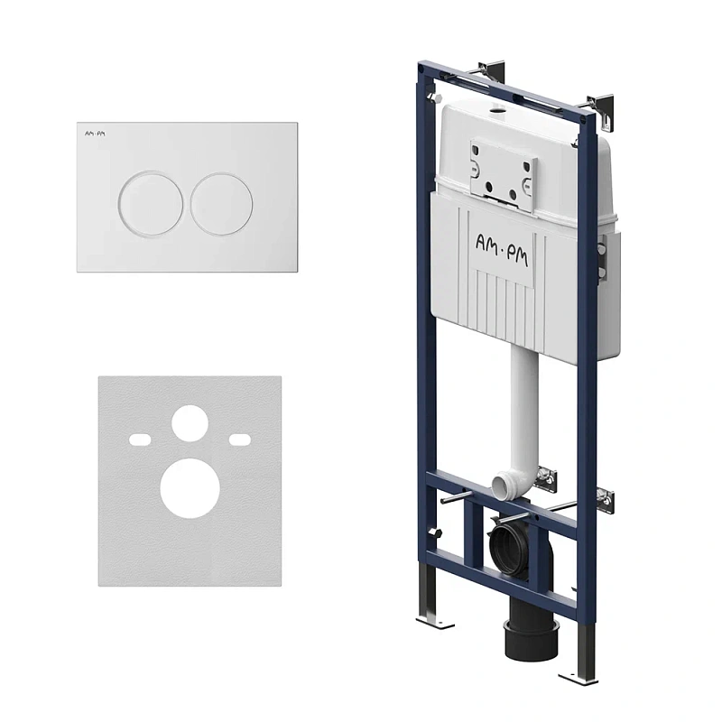 Инсталляция для подвесного унитаза AM.PM MasterFit I012710.0101 с механ. клавишей ProC L белый глянец