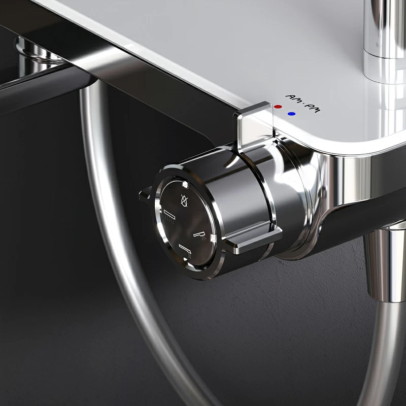 Душевая система AM.PM Like F0780700 стойка с тропическим душем, смесителем, изливом, хром