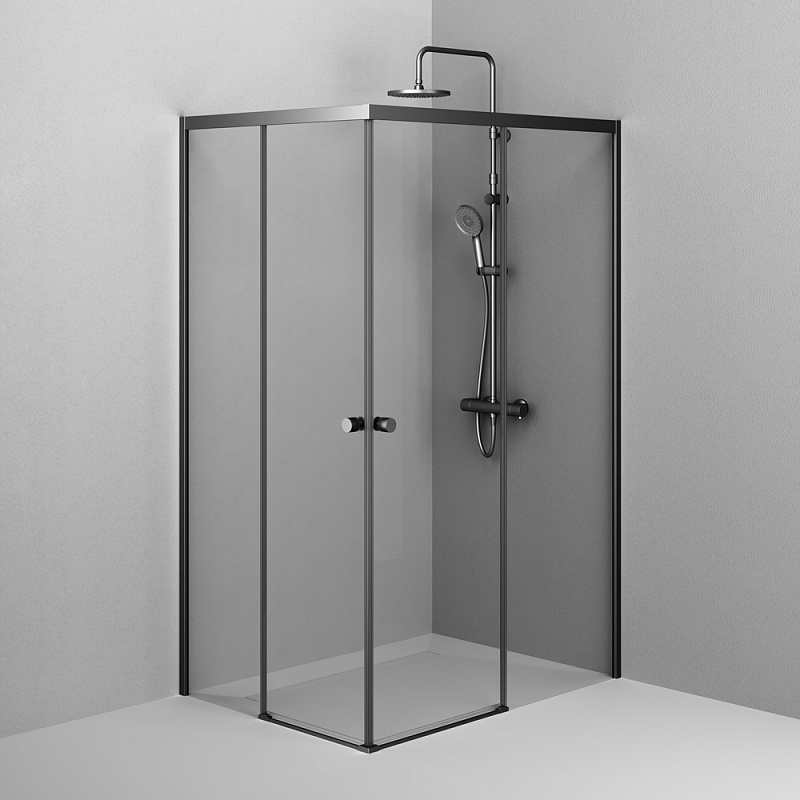 Душевое ограждение без поддона 90x120 AM.PM X-Joy W94G-403-120290-BT1K профиль черный матовый