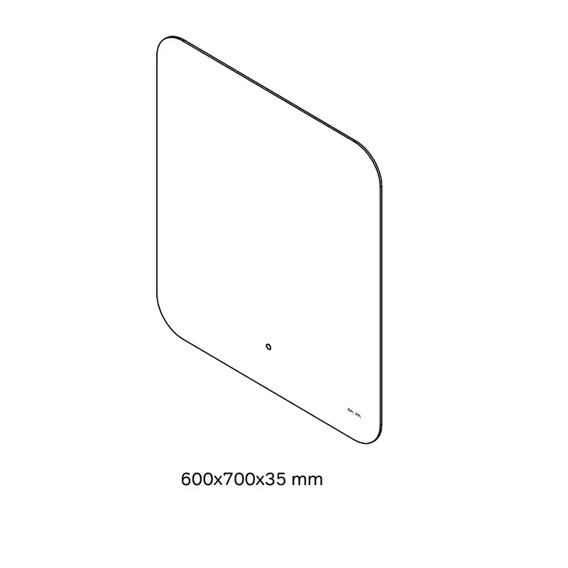Зеркало с подсветкой в ванную закругленное 60 AM.PM X-Joy M85MOX10601S1 сенсорное