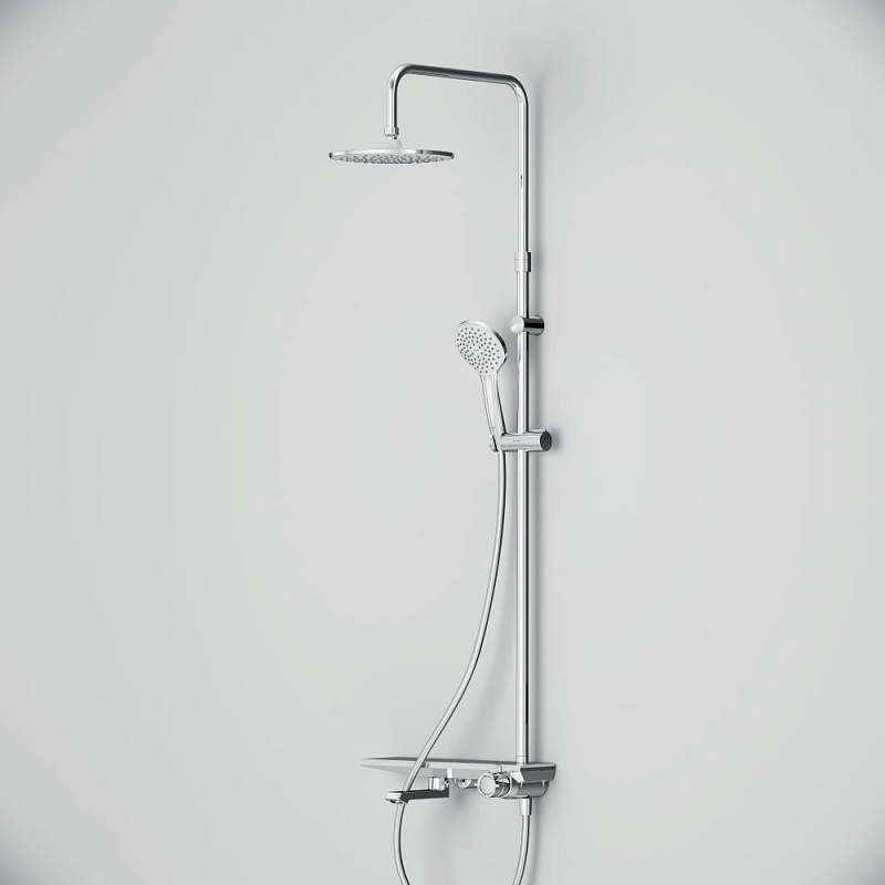 Душевая система AM.PM Gem F0790700 стойка с тропическим душем, смесителем, изливом, хром