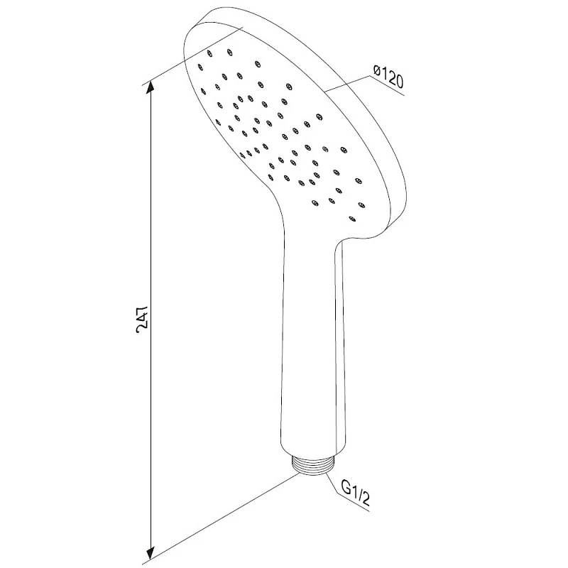 Лейка для душа Damixa Jupiter 977020300 черная