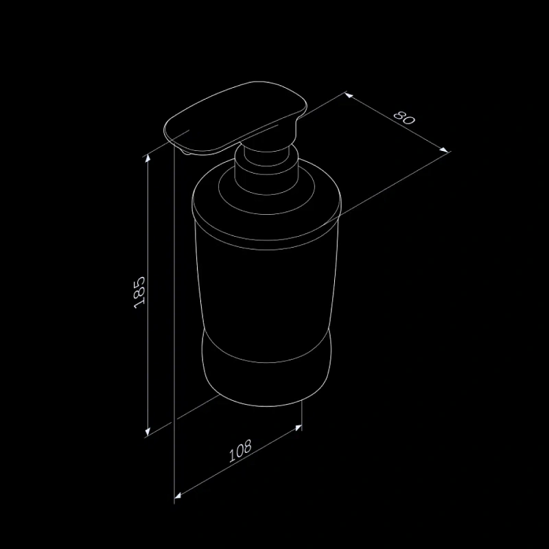 Дозатор для мыла настольный стеклянный AM.PM Sensation A3031900 хром