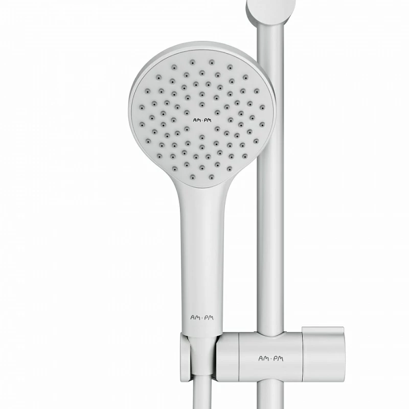 Душевой гарнитур AM.PM Gem F0190033 штанга, шланг, лейка 1 режим, белый