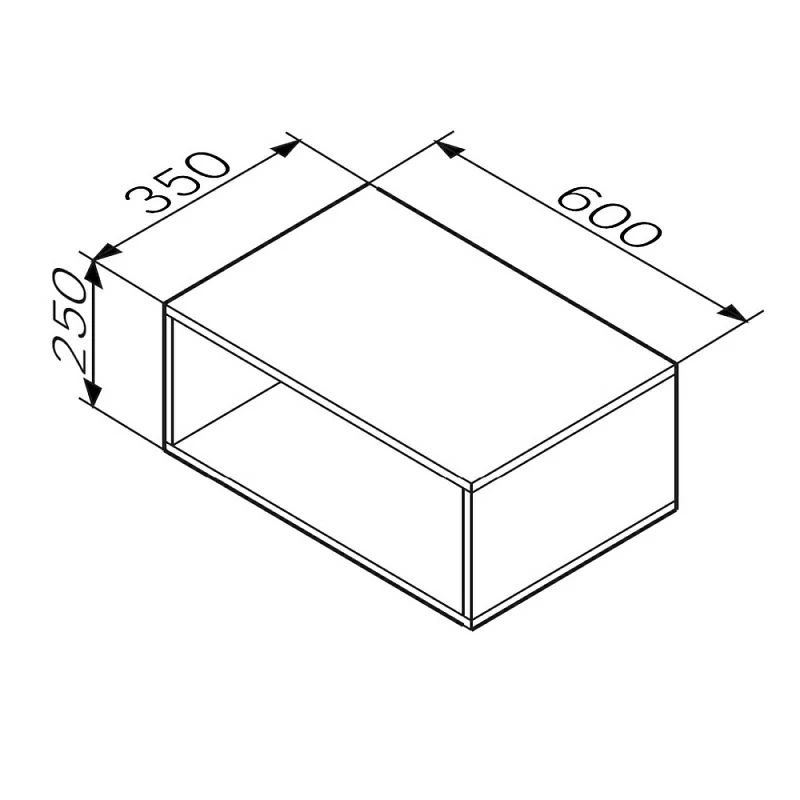 Полка модульная открытая 60 AM.PM Func M8FOH0601WM навесная белая матовая