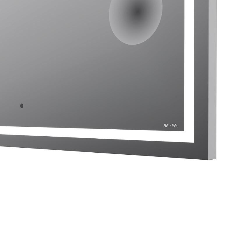 Зеркало с подсветкой в ванную прямоугольное 100 AM.PM Gem M91AMOX1003WG сенсорное с часами и косметическим зеркалом