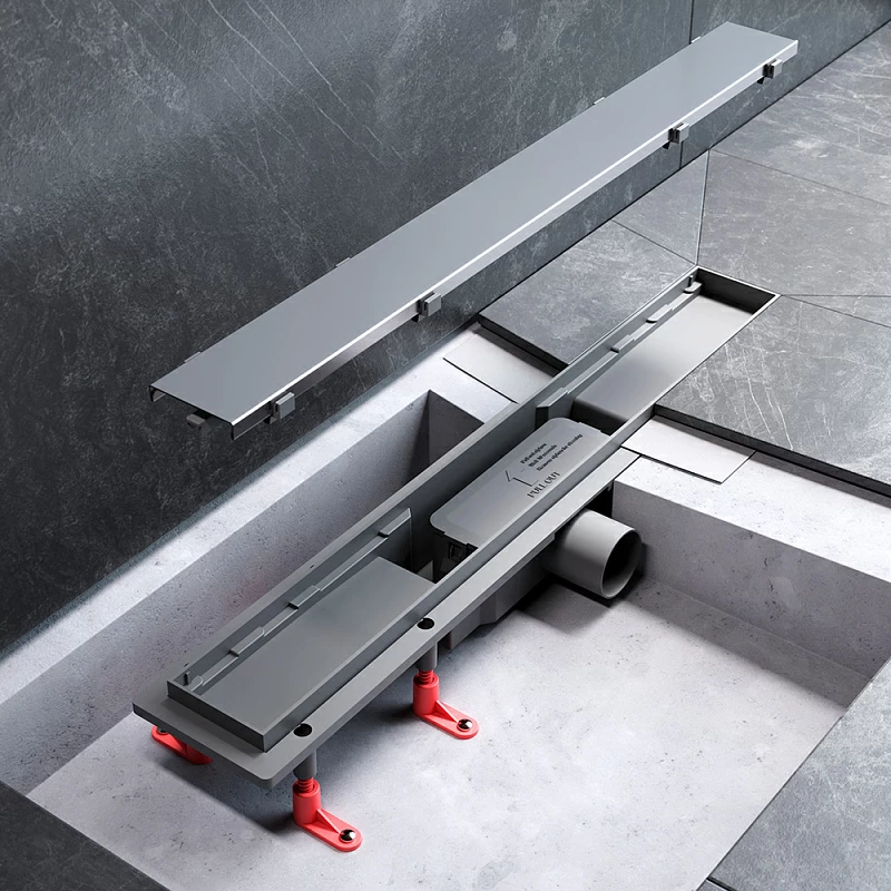 Душевой трап (лоток) 60 AM.PM PrimeFlow W02SC-U11-060-04SB комбинированный затвор со стальной матовой решеткой под плитку