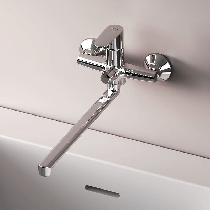 Смеситель для ванны и душа AM.PM Above F9X90200 длинный излив, хром