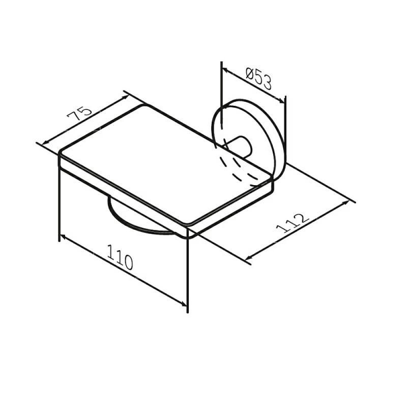 Мыльница стеклянная настенная AM.PM X-Joy A85A34244 розовое золото
