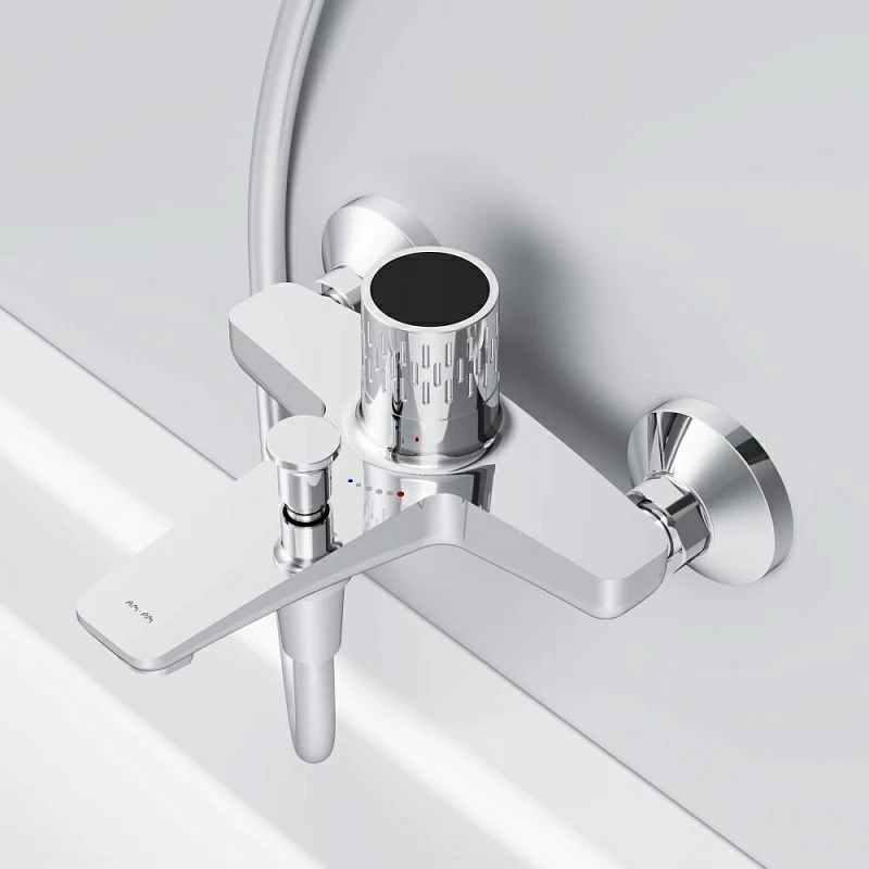 Смеситель для ванны и душа AM.PM Gem F90A10400 с индикацией температуры, хром