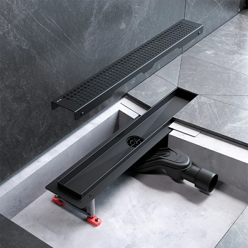 Душевой трап (лоток) 50 AM.PM MasterFlow W01SC-P11-050-01BM комбинированный затвор с черной матовой решеткой