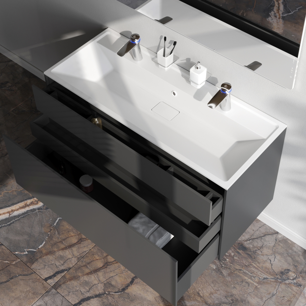 База под раковину подвесная Inspire V2.0 M50AFHX1203GM, Графит матовый