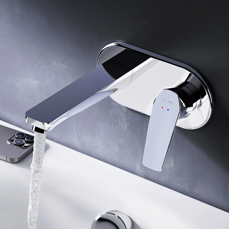 Смеситель для раковины (умывальника) AM.PM Gem F90A72200 хром встраиваемый