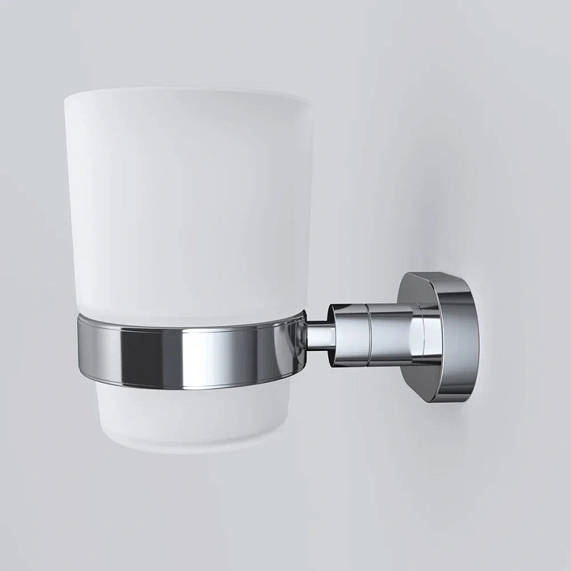 Стакан для зубных щеток настенный AM.PM Sense L A7434300 стеклянный, хром