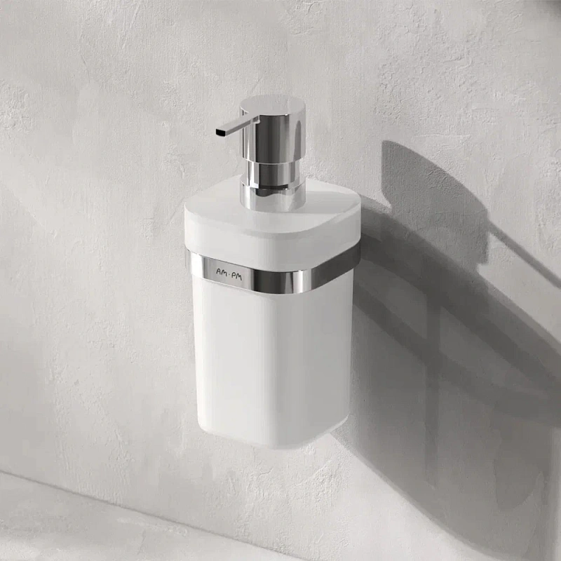 Дозатор для мыла настенный стеклянный AM.PM Func A8F36900 хром