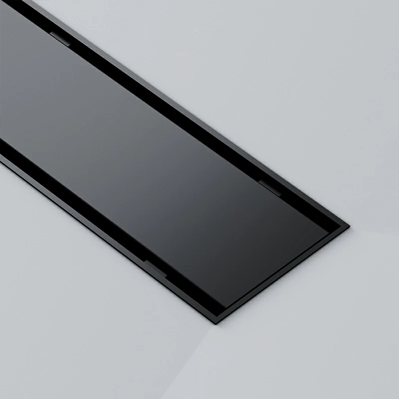 Душевой трап (лоток) 60 AM.PM PrimeFlow W02SC-U11-060-04BM комбинированный затвор с черной матовой решеткой под плитку