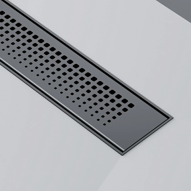 Душевой трап (лоток) 50 AM.PM PrimeFlow W02SC-P11-050-01BM комбинированный затвор с черной матовой решеткой