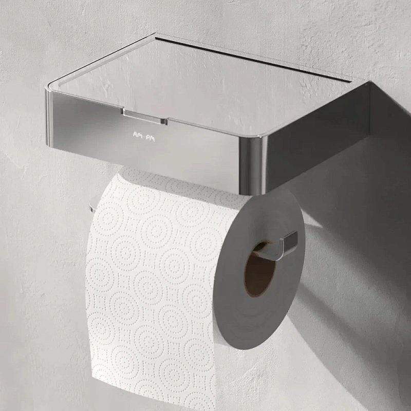Держатель для туалетной бумаги настенный AM.PM Inspire 2.0 A50A341500 с полочкой, хром