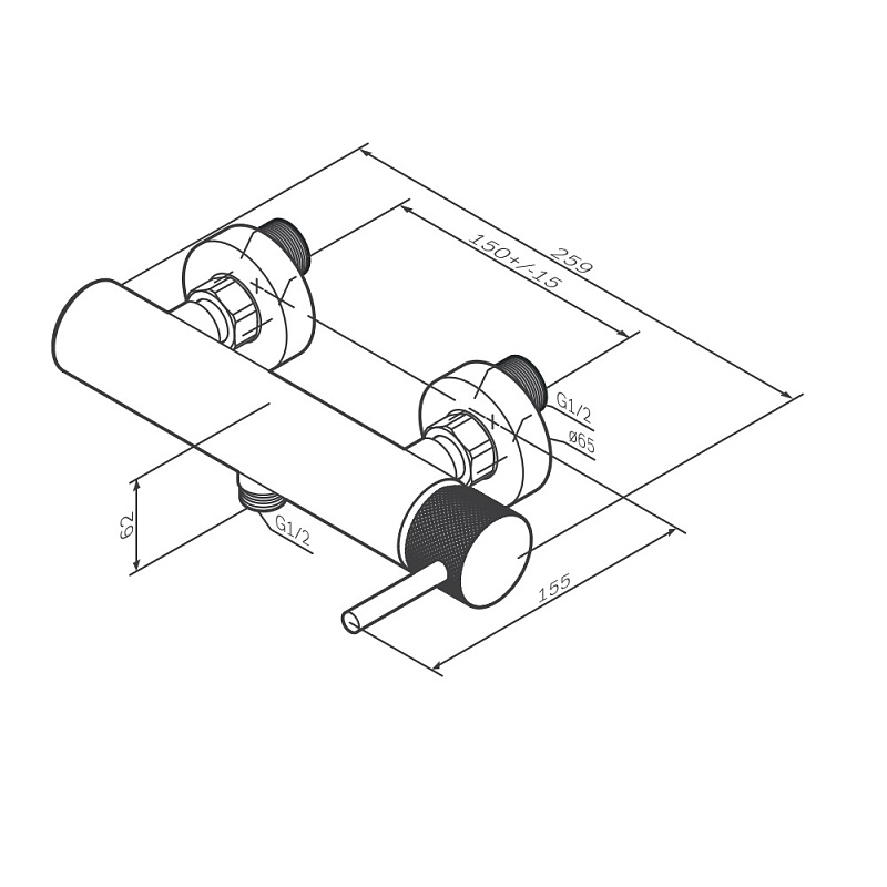 Смеситель для душа AM.PM Libre F6020022 черный