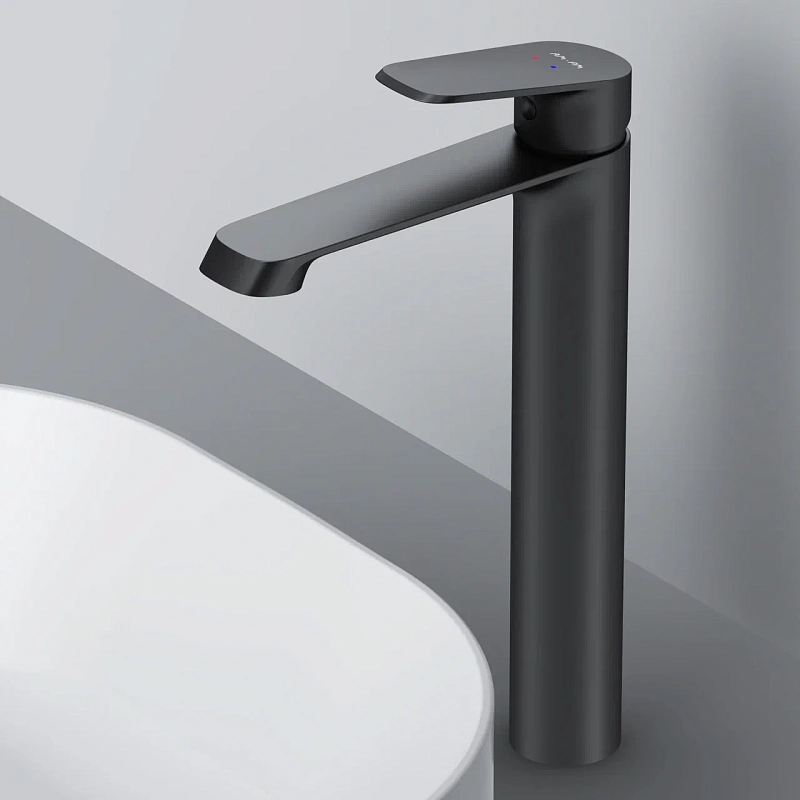 Смеситель для раковины (умывальника) AM.PM Func F8F92022 высокий, черный