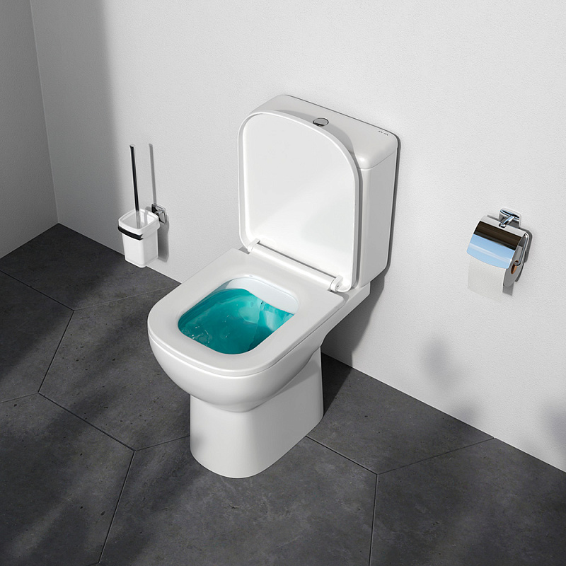 Унитаз напольный AM.PM Moxie C9M8601SC безободковый с сиденьем микролифт, белый