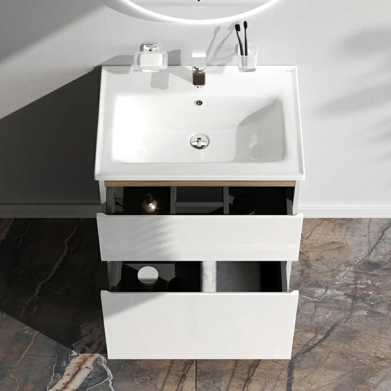 Тумба под раковину 65 AM.PM X-Joy M85AFSX0652WG напольная белый глянец