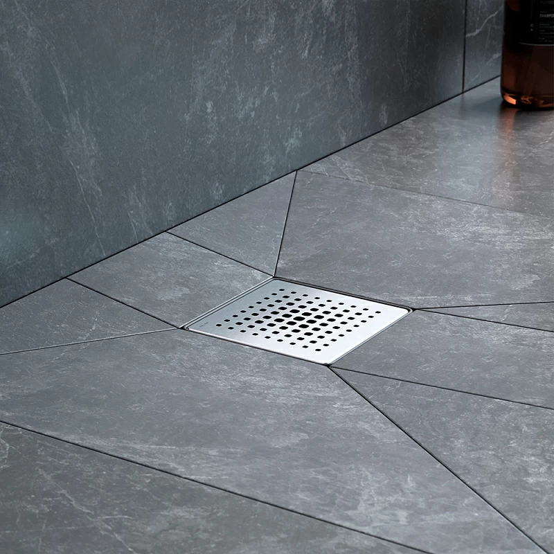 Душевой трап 10x10 AM.PM PrimeFlow W02BD-P11-010-01SB гидрозатвор со стальной матовой решеткой