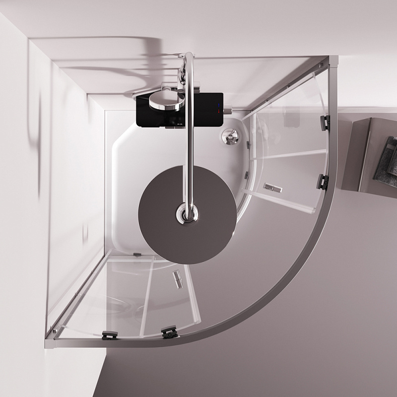 Душевое ограждение без поддона 80x80 AM.PM Above W9XG-401-8080-MT профиль серебристый