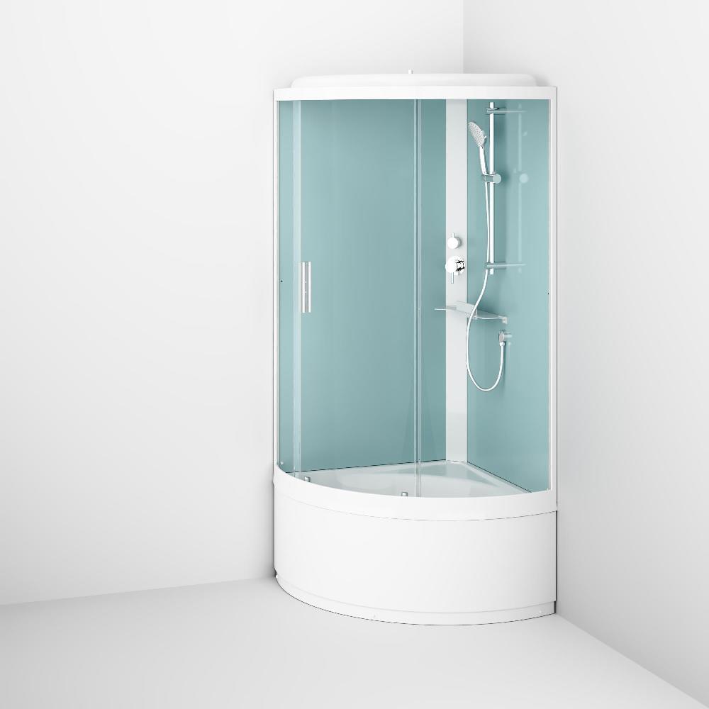 Душевая кабина 90x90 см, без гидромассажа X-Joy W88C-401A-090WT, Белый, прозрачное