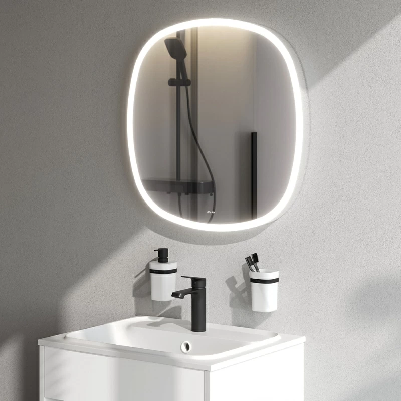 Зеркало с подсветкой в ванную закругленное 65 AM.PM Func M8FMOX0651WGS сенсорное