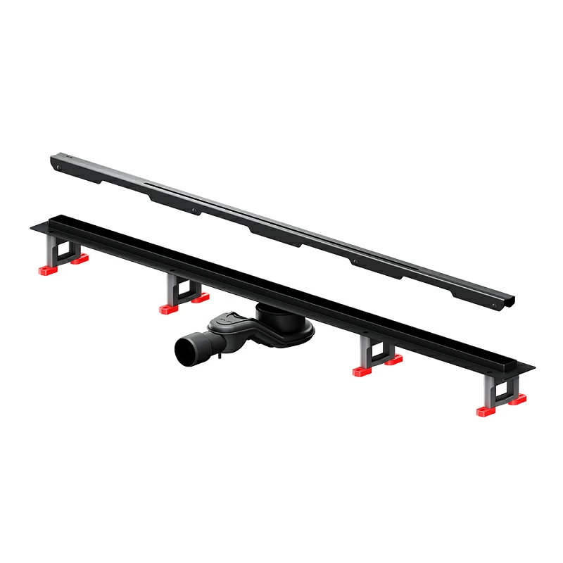 Душевой трап (лоток) 100 AM.PM MasterFlow Slim W01SC-S11-100-05BM комбинированный затвор с черной матовой решеткой